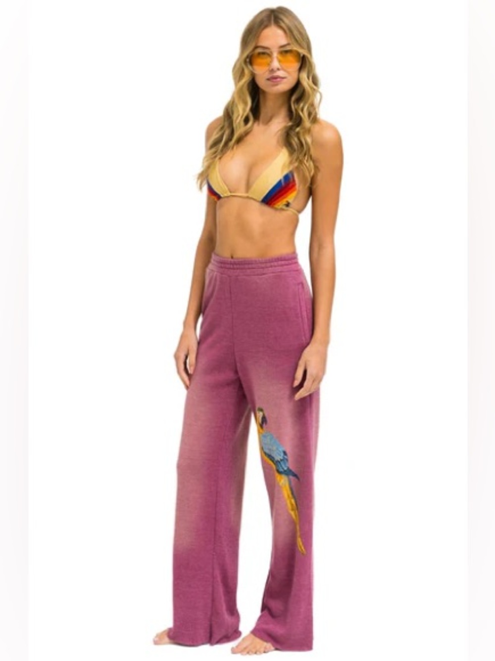 Aviator Nation Wide Leg Pocket Sweatpants| Faded Berry - Picture 6 of 6